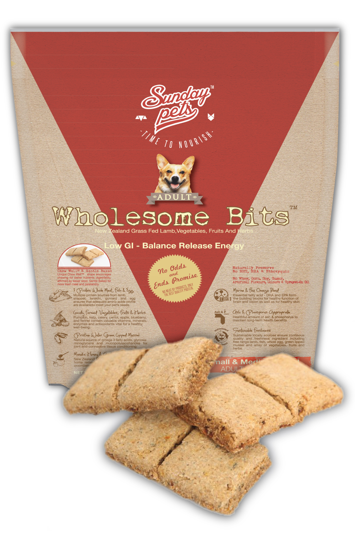 Sunday Pets Wholesome bits Adult 3.3lb